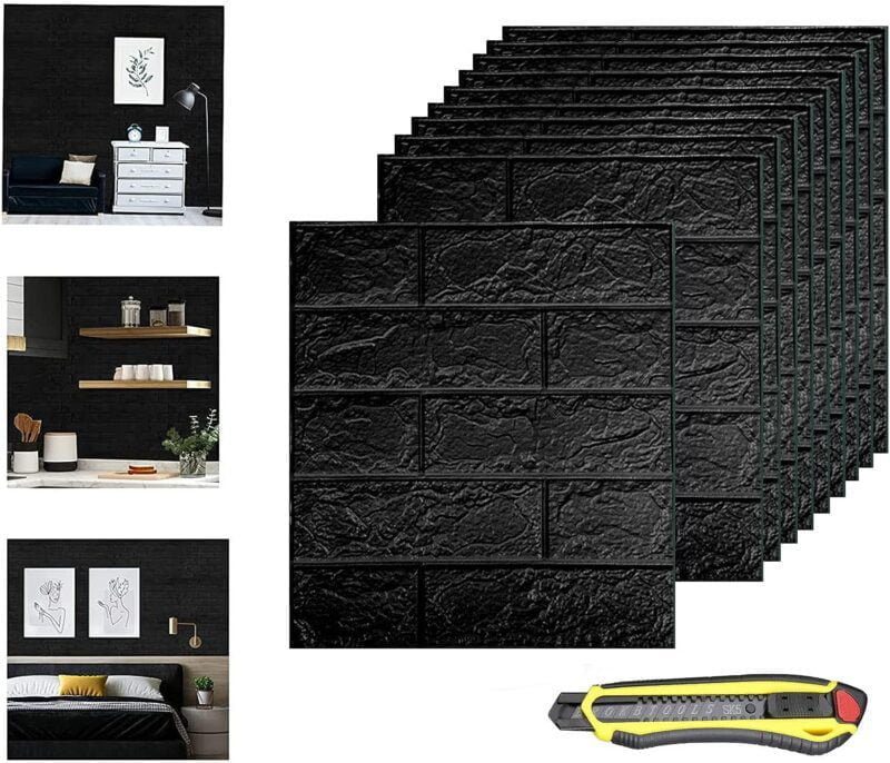 Self-Adhesive 3D Wall Sticker - Waterproof Foam Brick Wallpaper - Image 2