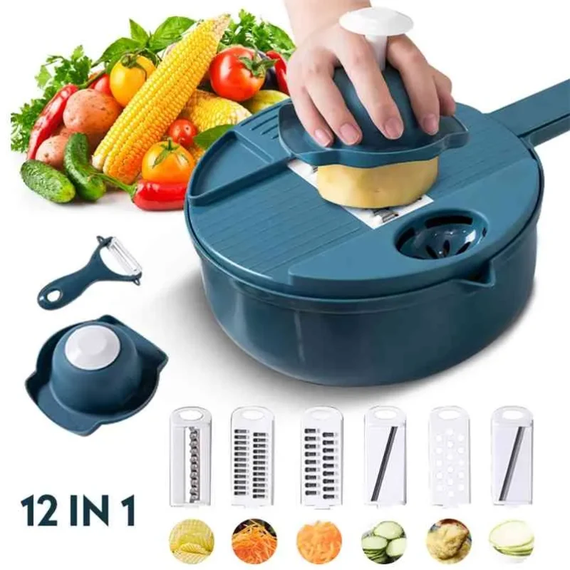 Multifunctional Vegetable Cutter! 12-in-1