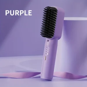 Portable Cordless Hair Straightener Brush - Image 3
