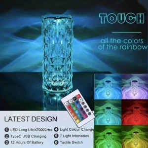 RGB Touch Sensor Crystal Table Lamp! - Image 8