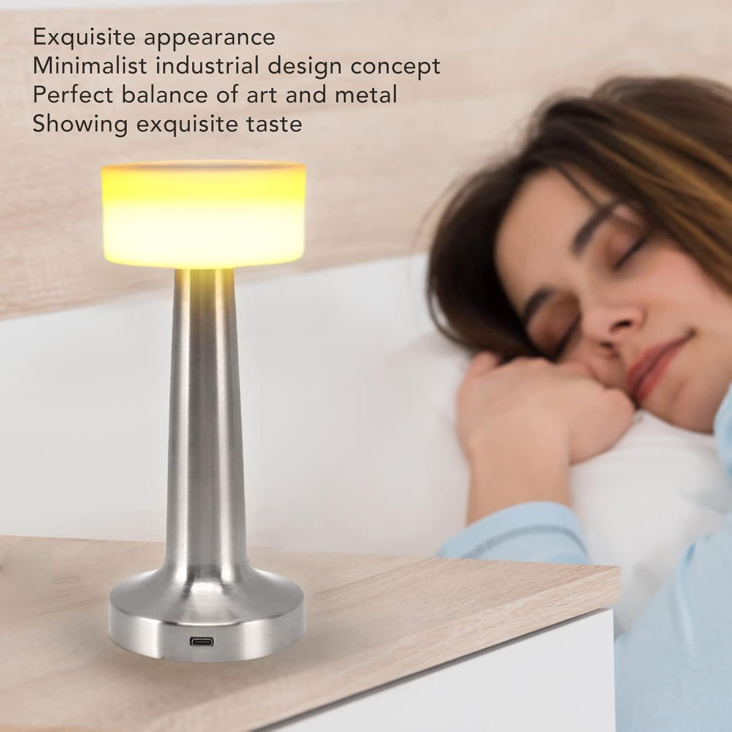 Portable Metal LED Table touch Lamp Silver! - Image 3