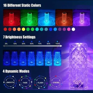 RGB Touch Sensor Crystal Table Lamp! - Image 3