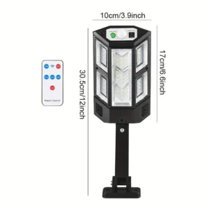Solar Wall Light with Motion Sensor and Remote Control - Image 2