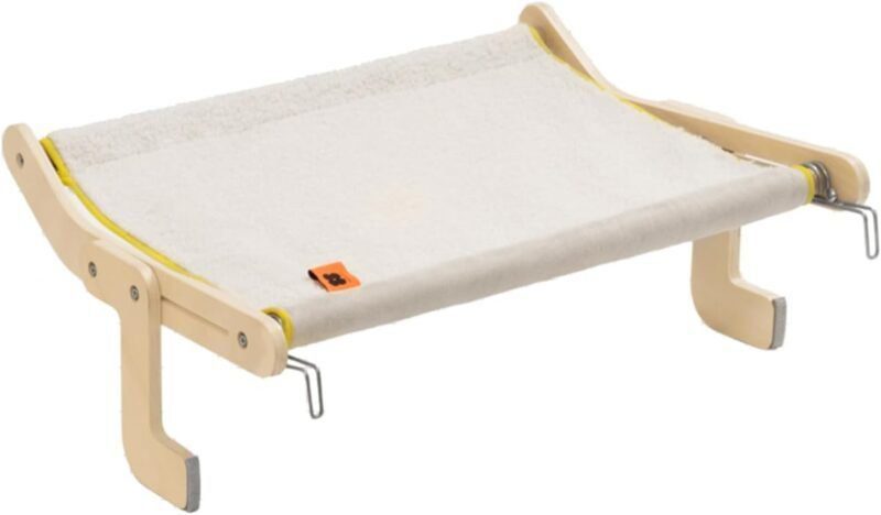 Deluxe Wooden Cat Bed or Window Perch - Hammock Bed