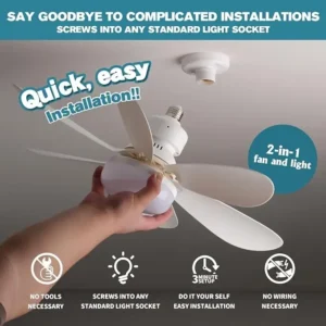 Stylish Ceiling Fan Light with Remote Control - Image 3