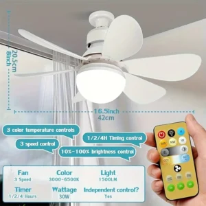 Stylish Ceiling Fan Light with Remote Control - Image 6